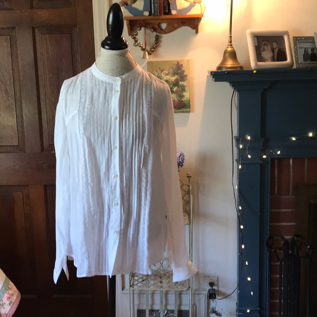 Gap Pintuck Button Down Blouse.